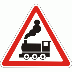 Дорожный знак 1.28 Железнодорожный переезд без шлагбаума 700 мм